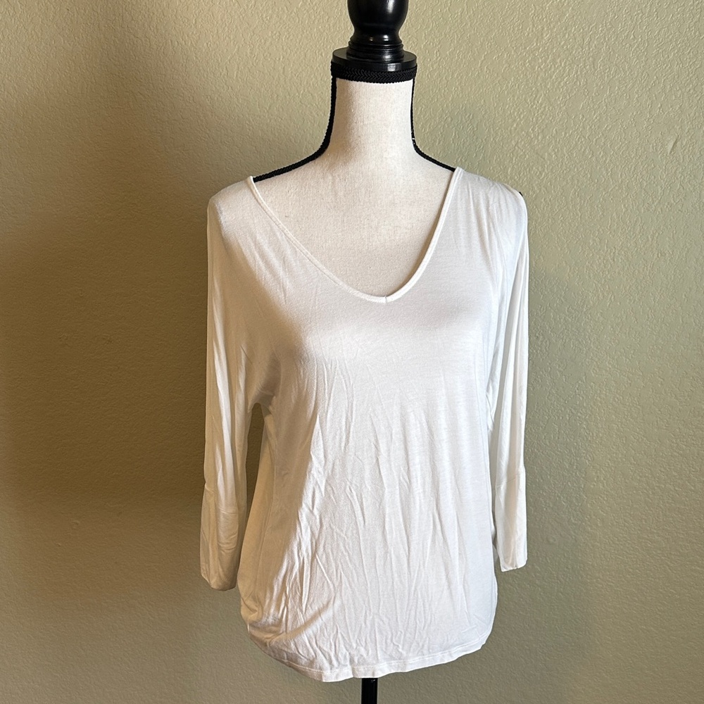 Banana Republic Women's White V-Neck Top